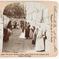 Wailing Place Jerusalem Stereoview c1899 Keystone Palestine Jews Temple Art D296 picture