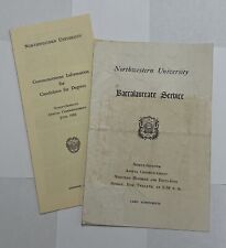 Vintage Northwestern University 1955 Baccalaureate Service Evanston Illinois WOW picture