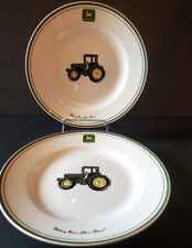 John Deere Tractor Logo Dinner Plate By Gibson Rim 11”  picture