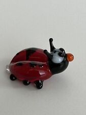 Miniature Ladybug Collectible Glass Animal Figurine  picture