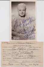 Sophie Tucker, Last Of The Red Hot Mamas. Inscribed Photo, Catholic Actors Guild picture