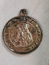 Vintage Catholic Sterling Silver St Anne De Beaupre Small Religious Medal picture