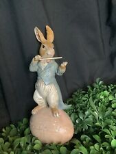 Vintage Music Bunny On Egg (9 In.)  Conducting By Valerie -Exquisite Details picture