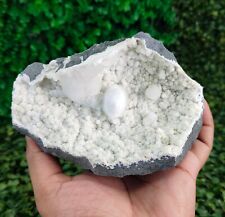 Natural Okenite with Gyrolite in Geode Mineral Specimen #E12 picture