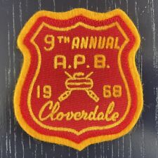 Vintage 1968 RARE CLOVERDALE BC Canada CURLING CLUB Patch Amazing 9th Annual APB picture