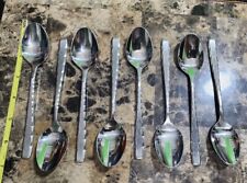 LOT OF 8 OXFORD HALL JAPAN 🇯🇵 MOONSCAPE STAINLESS TEASPOONS/ TEA SPOONS 🍵🫖 picture