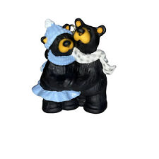Black Bear Bears Hugging Winter Hat Scarf Christmas Ornament picture
