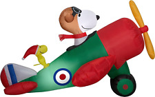 Gemmy Christmas Airblown Inflatable 4.5' Snoopy in Airplane Scene picture