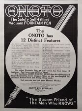 1909 AD(G19)~ONOTO PEN CO. BROADWAY, NYC. SELF-FILLING FOUNTAIN PEN picture