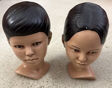 Vintage Holland Mold Boy & Girl Ceramic Heads Hand Painted picture