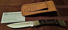 Buck 110 Hunter Drop Point Knife Nickel Silver Bolster Distressed leather Sheath picture