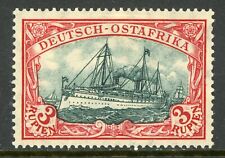 East Africa 1908 Germany 3 Rupie Yacht Ship Watermark Scott # 21 Mint E421 picture