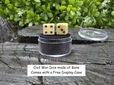 Old Rare Vintage Civil War Relic Bone Dice Extremely Rare with Free Case picture
