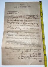Tahlequah Oklahoma Indian Territory 1904 Bond of Administration Document picture