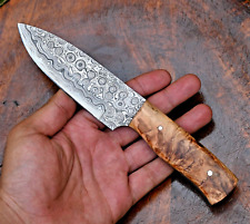 Custom Made Damascus Hunting Knife - Hand Forged Damascus Steel Sharp Blade 2669 picture