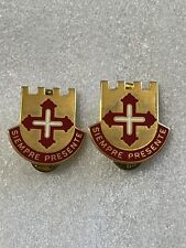 Pair US Military Puerto Rico National Guard Insignia Pin - Siempre Presente picture