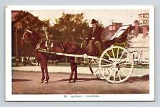 Quebec Caleche Canada Horse Drawn Carriage Postcard UNP VTG Unused Vintage picture
