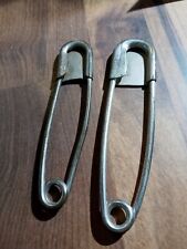 Vintage  Key Tag Large Safety Pin Horse Blanket LARGE PIN SET OF 2 picture