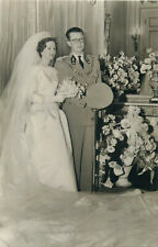 King Baudoin and Queen Fabiola wedding Brussels 1960 picture