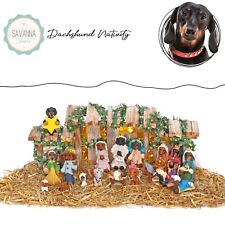 SAVANNASHOPS Dog Nativity Dachshund Gifts - Nativity Sets - Dachshund Teckel  picture