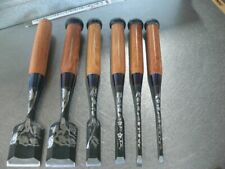 Japanese Vintage Chisel 6set Nomi made by famous blacksmith All tomihiro /f24y picture