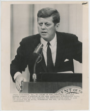 John F Kennedy President Authentic Vintage Original Wire Photo 24861 picture