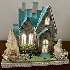 Pier One Cornflower LED Cottage, Works, Cardboard Like Putz House picture