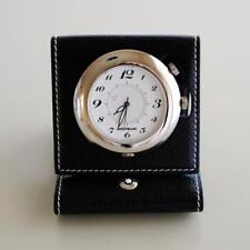 MONTBLANC Travel Watch in White Desk Clock Black w/ Case Used  picture