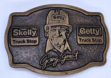 Skelly Getty Belt Buckle Vintage Oil Gas Retro Gasoline Trucker Western Wear picture