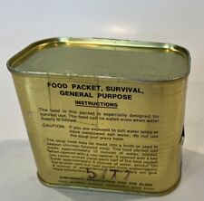 Vietnam Era Survival Food Packet In Original Tin, General Purpose, New & Sealed picture