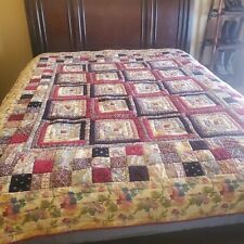 Vintage LNT Log Cabin Block/ Sunshine and Shadow / twin size quilt hand crafted picture