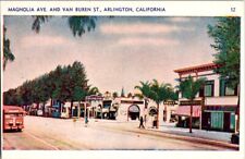 Postcard Magnolia Ave. Van Buren St.  Arlington CA California c.1915-1930  K-108 picture