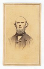 Antique CDV Circa 1860s Pearce Stoic Balding Man With Chin Beard Providence, RI picture