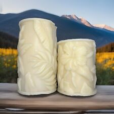 Lot Of 2 Tommy Bahama Pillar Candle Scent Coconut Mango  5x4/ 7x4 No Box picture