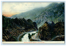 c1910 Entering Boulder Canon Chicago and North West Railway Postcard picture