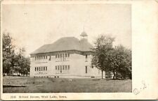 Vintage Postcard  1907 UDB Wall Lake Iowa IA - School House picture