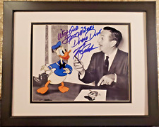 💙 Donald Duck Walt Disney hand signed voice of Donald Tony Anselmo NEW FRAME picture