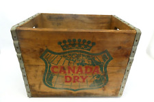 Vintage Wood Metal Reinforced Canada Dry Torrington Conn Shipping Crate Box picture