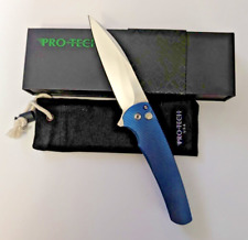 PRO-TECH MALIBU CUSTOM BLUE TI/POLISHED WHARNCLIFFE PRICE REDUCED FOR QUICK SALE picture