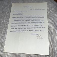 York PA Robert Lewis Congressman Letter Offers Cigars - President McKinley Shot picture