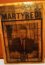 JFK President John Kennedy Assassination 11/22/1963 Newspaper Varnished On Wood picture