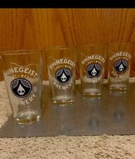 Rhinegeist Cincinnati Cincy Made Brewery 16oz BEER  Glass ` SET OF FOUR` picture