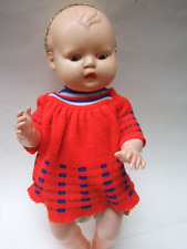 VINTAGE OK KADER B3520  DOLL 20''  w RED DRESS GOOD CONDITION TLC 1960's TOYS picture