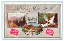 1917 The Olympian Chicago Milwaukee Railway Seattle Rainier Park Posted Postcard picture