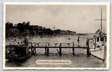 Virginia Colonial Beach Fishing Pier Vintage Postcard picture