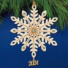 NEW 2024 Lenox Gemmed Snowflake Porcelain Ornament picture