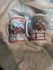 Vintage Or Antique 1984 1985 BUDWEISER Christmas Steins  picture