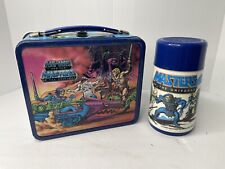 Vintage 1984 He Man & Masters of The Universe Metal Lunchbox Thermos Complete picture