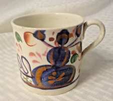 Colorful Antique Staffordshire Porcelain Gaudy Welsh Small Mug 3