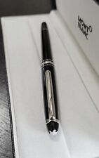 Montblanc Meisterstuck Black/PLATINUM Rollerball Pen 163 - NEW & Authentic picture